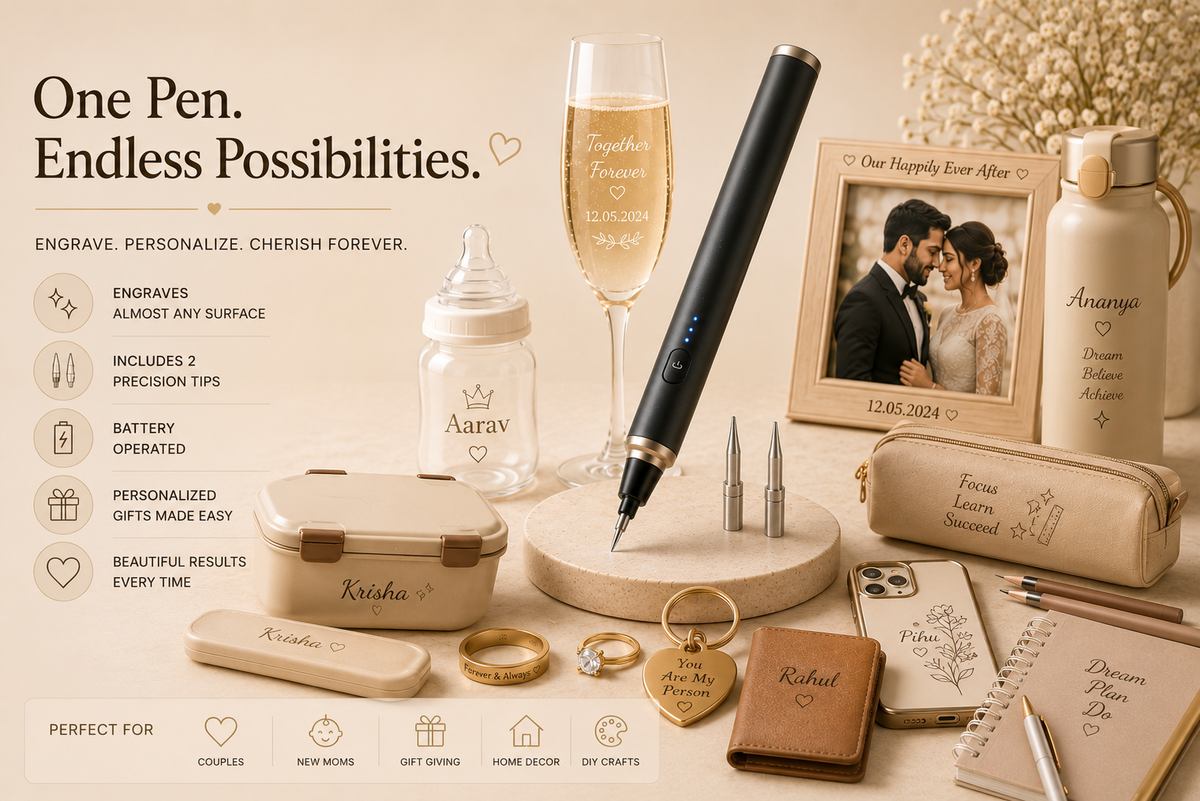 Cordless All Surface Engraving Pen | Personalize Almost Anything