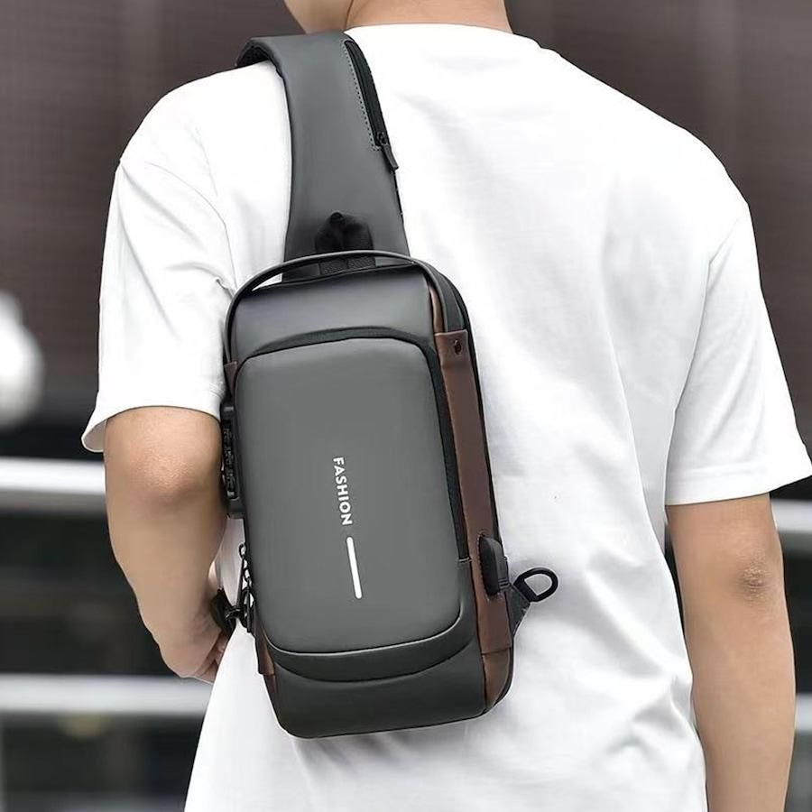 Waterproof Anti-Theft Shoulder Bag with Built-in USB